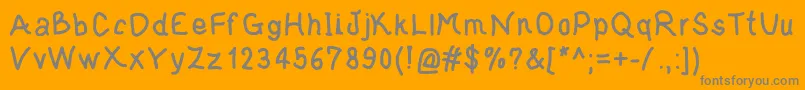 jd tyr Font – Gray Fonts on Orange Background