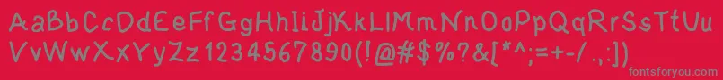 jd tyr Font – Gray Fonts on Red Background