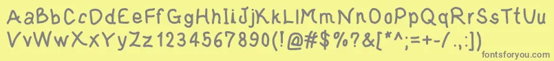 jd tyr Font – Gray Fonts on Yellow Background
