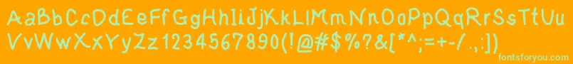 jd tyr Font – Green Fonts on Orange Background