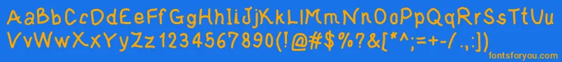 jd tyr Font – Orange Fonts on Blue Background