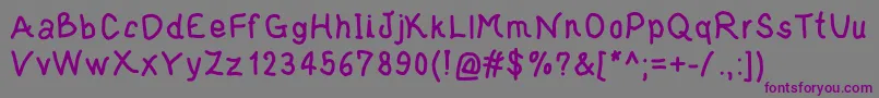 jd tyr Font – Purple Fonts on Gray Background