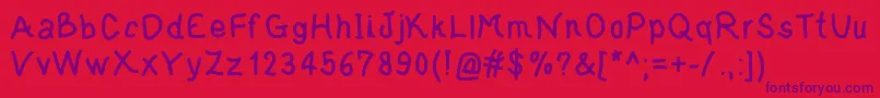 フォントjd tyr – 赤い背景に紫のフォント