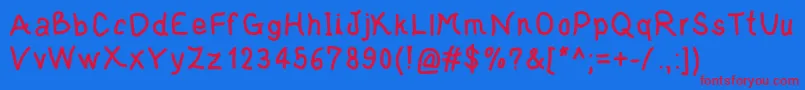 jd tyr Font – Red Fonts on Blue Background