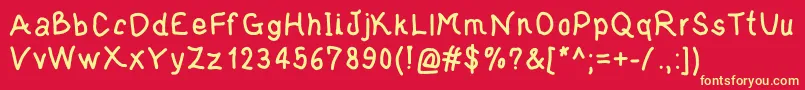 jd tyr Font – Yellow Fonts on Red Background