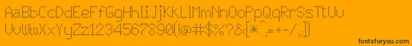 JD Vortex Font – Black Fonts on Orange Background
