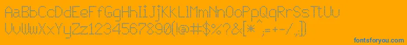 JD Vortex Font – Blue Fonts on Orange Background