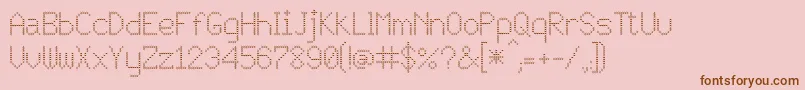 JD Vortex Font – Brown Fonts on Pink Background