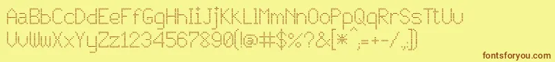 JD Vortex Font – Brown Fonts on Yellow Background