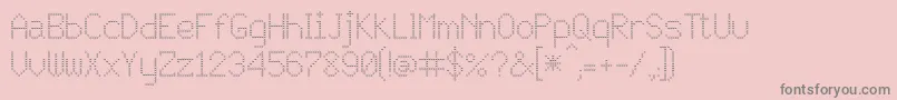 フォントJD Vortex – ピンクの背景に灰色の文字