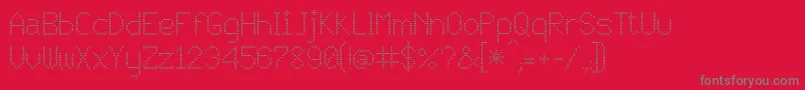JD Vortex-Schriftart – Graue Schriften auf rotem Hintergrund