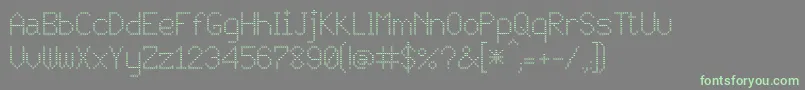 JD Vortex-Schriftart – Grüne Schriften auf grauem Hintergrund