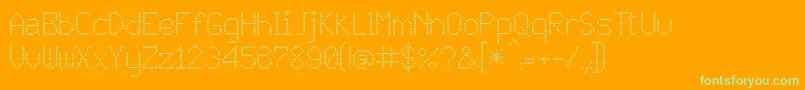JD Vortex Font – Green Fonts on Orange Background