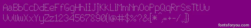 JD Vortex Font – Green Fonts on Purple Background