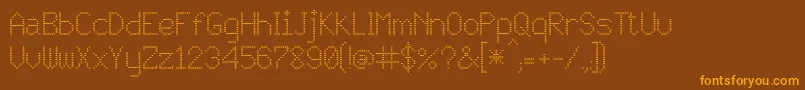 JD Vortex Font – Orange Fonts on Brown Background