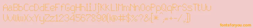 JD Vortex Font – Orange Fonts on Pink Background