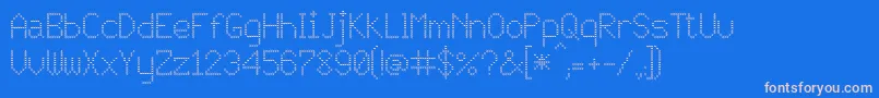 JD Vortex Font – Pink Fonts on Blue Background