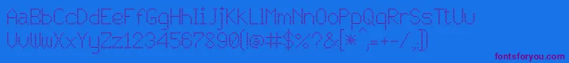 JD Vortex Font – Purple Fonts on Blue Background