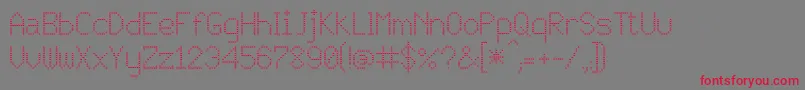 JD Vortex Font – Red Fonts on Gray Background