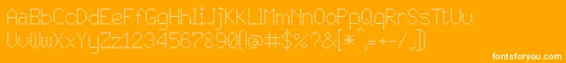 JD Vortex-Schriftart – Weiße Schriften auf orangefarbenem Hintergrund