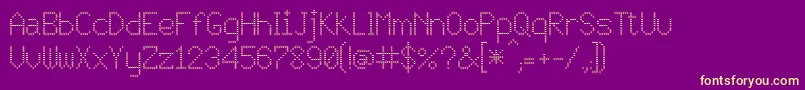 JD Vortex Font – Yellow Fonts on Purple Background