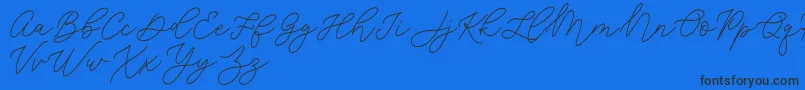 Jean Jingga   Font – Black Fonts on Blue Background