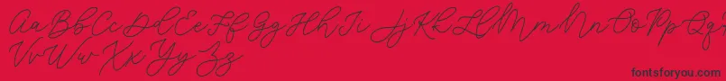 フォントJean Jingga   – 赤い背景に黒い文字