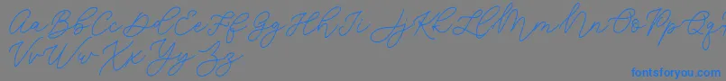 Jean Jingga   Font – Blue Fonts on Gray Background
