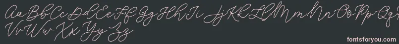Шрифт Jean Jingga   – розовые шрифты на чёрном фоне