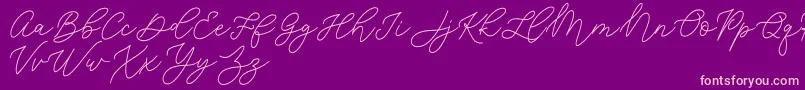 フォントJean Jingga   – 紫の背景にピンクのフォント