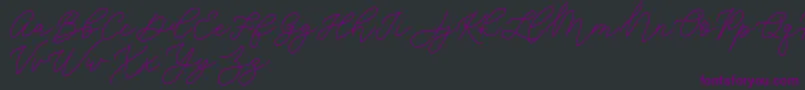 Шрифт Jean Jingga   – фиолетовые шрифты на чёрном фоне