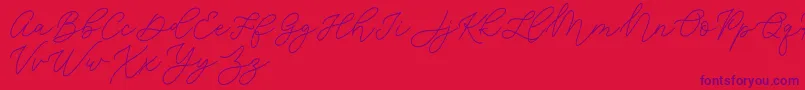 Jean Jingga   Font – Purple Fonts on Red Background