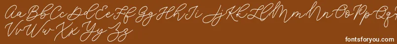 Jean Jingga   Font – White Fonts on Brown Background