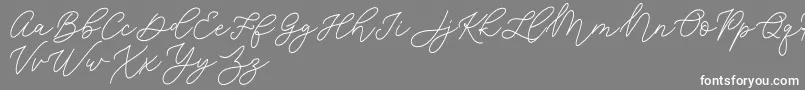フォントJean Jingga   – 灰色の背景に白い文字
