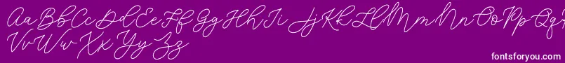 Шрифт Jean Jingga   – белые шрифты на фиолетовом фоне