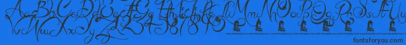 MadBeef Font – Black Fonts on Blue Background