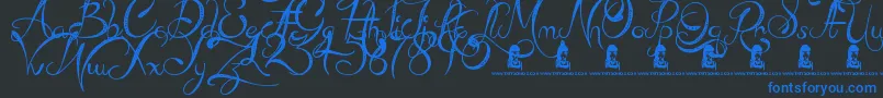 MadBeef Font – Blue Fonts on Black Background