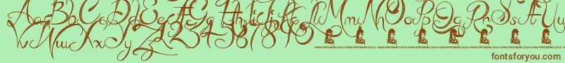 MadBeef Font – Brown Fonts on Green Background