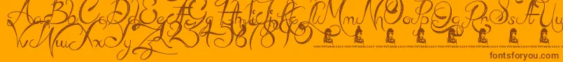 MadBeef Font – Brown Fonts on Orange Background