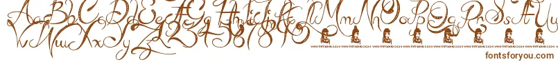Шрифт MadBeef – коричневые шрифты на белом фоне