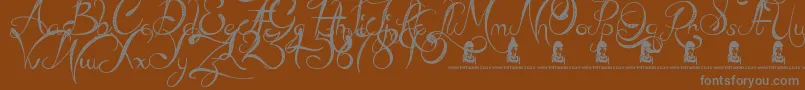 MadBeef Font – Gray Fonts on Brown Background