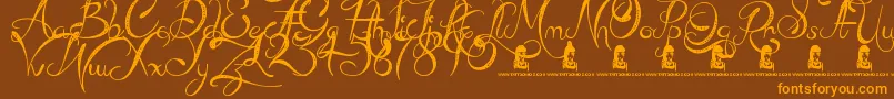 MadBeef Font – Orange Fonts on Brown Background