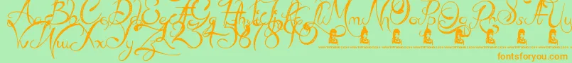 MadBeef Font – Orange Fonts on Green Background