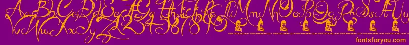 MadBeef Font – Orange Fonts on Purple Background