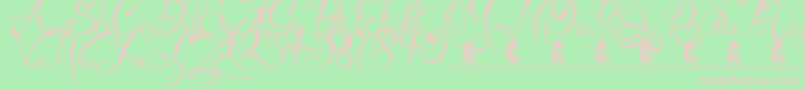 MadBeef Font – Pink Fonts on Green Background