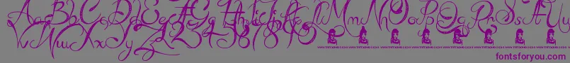 フォントMadBeef – 紫色のフォント、灰色の背景