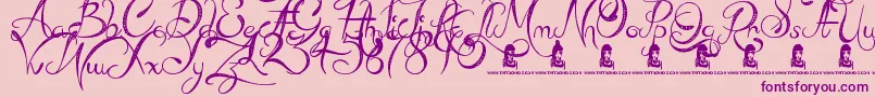 MadBeef Font – Purple Fonts on Pink Background