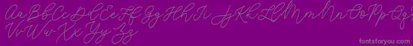 Jean Jingga  -Schriftart – Graue Schriften auf violettem Hintergrund