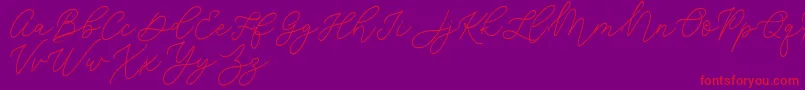 Jean Jingga   Font – Red Fonts on Purple Background