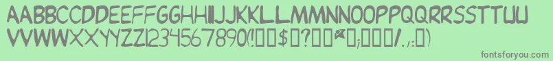 JEAND    Font – Gray Fonts on Green Background